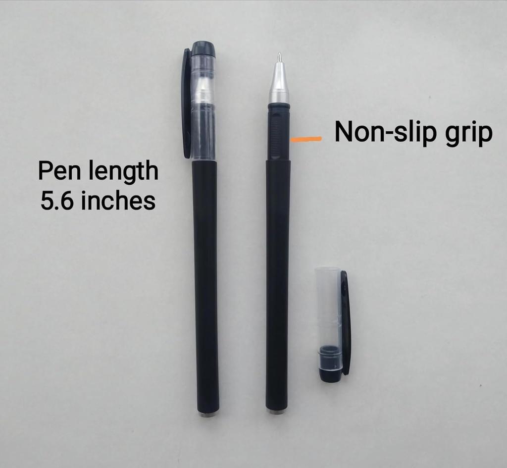 20Pcs Black Gel Pens Bulk, 0.5mm Gel Ink Pens,Premium Ink and Comfort Grip for Taking Notes Office School Supplies