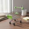 Mini Shopping Cart Moving Wheels Small Metal Toy Cute Gift Miniature Supermarket