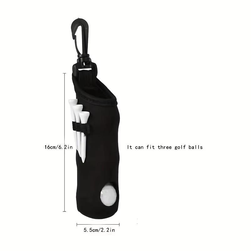 Portable Neoprene Golf Ball Pouch Holds 3 Balls Golf Ball Storage Bag for Outdoor Use