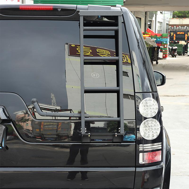 For Land Rover Discovery 3 LR3 Discovery 4 LR4 2004-2016 Black Aluminum Car Rear Tail Door Ladder Climbing Exterior Accessories