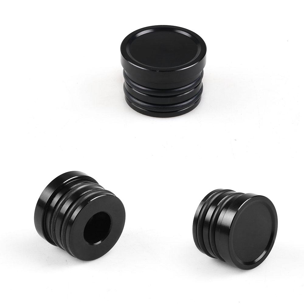 Rear Block Breather Fittings And Plug Black For Honda Acura B16 B18C Catch Can M28 To 10AN
