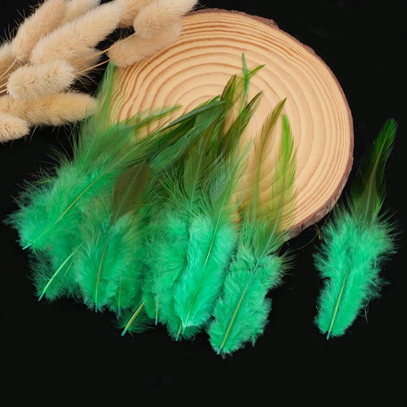 50Pcs Real Chicken Rooster Feathers 7-15cm For DIY Wedding Gown Decorations Handmade Home Crafts Projects