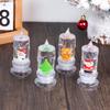 Christmas Themed Water Injection Transparent Simulation LED Electronic Candle Santa Claus Snowman Christmas Tree Snowflakes