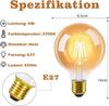 Pack d'ampoules LED E27 - NETTLIFE - G95 - 4W - 2700K Blanc chaud - Pack de 6