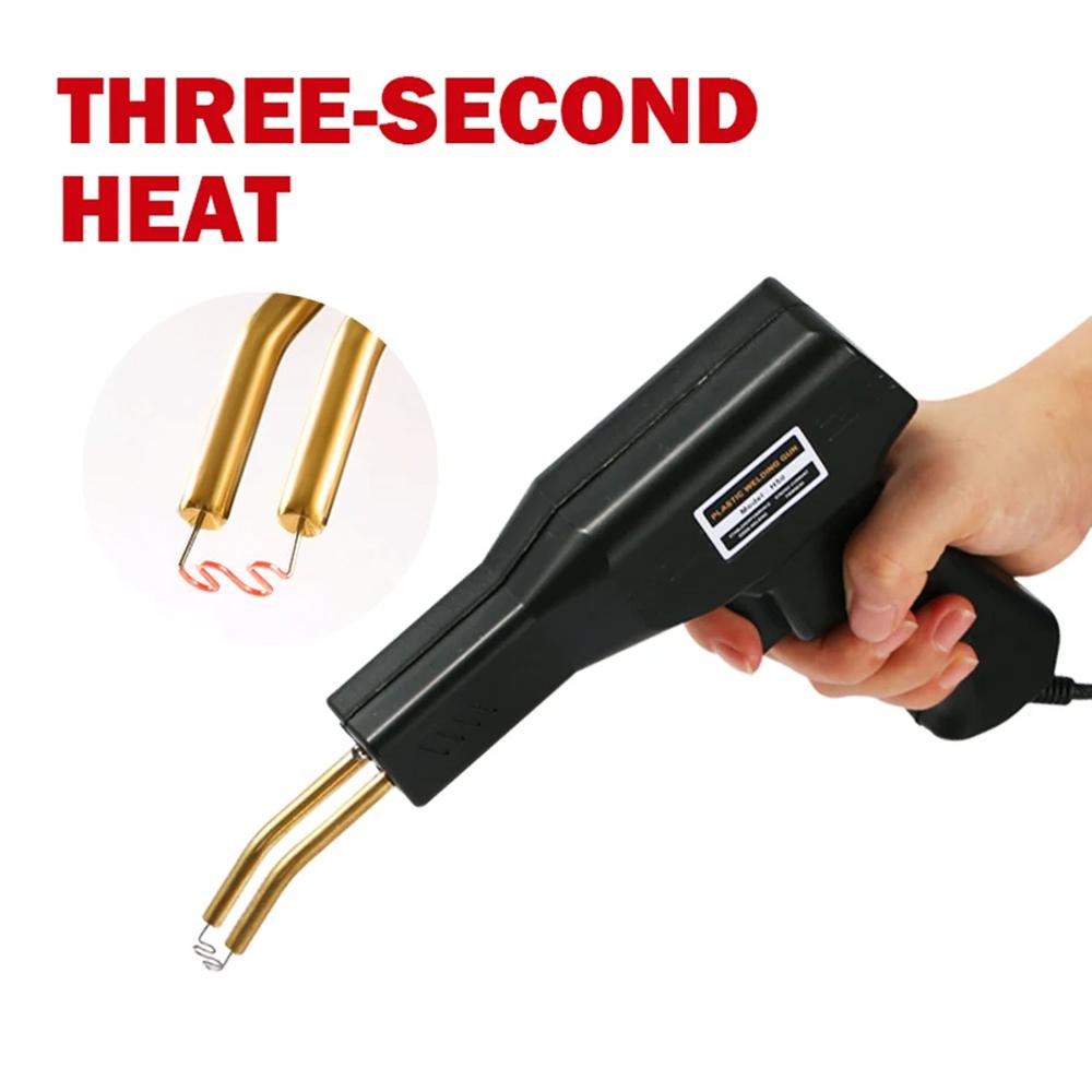 11W Welding Machine EU Plastic Welding Gun With 1 Kind Of Nails Car Bumper Repair Cracking Tool Garage Nailer PVC Machine Black