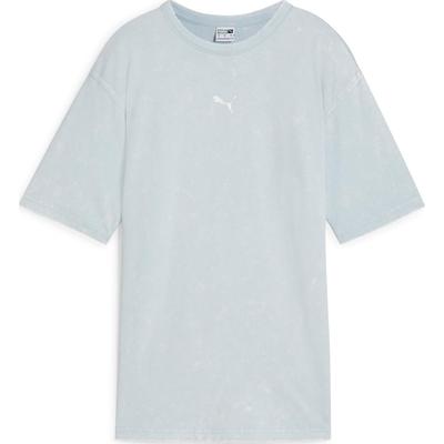 Solid Logo Crew Neck Loose Short Sleeve T-Shirt Women Tops Frosted-Dew 626801-26