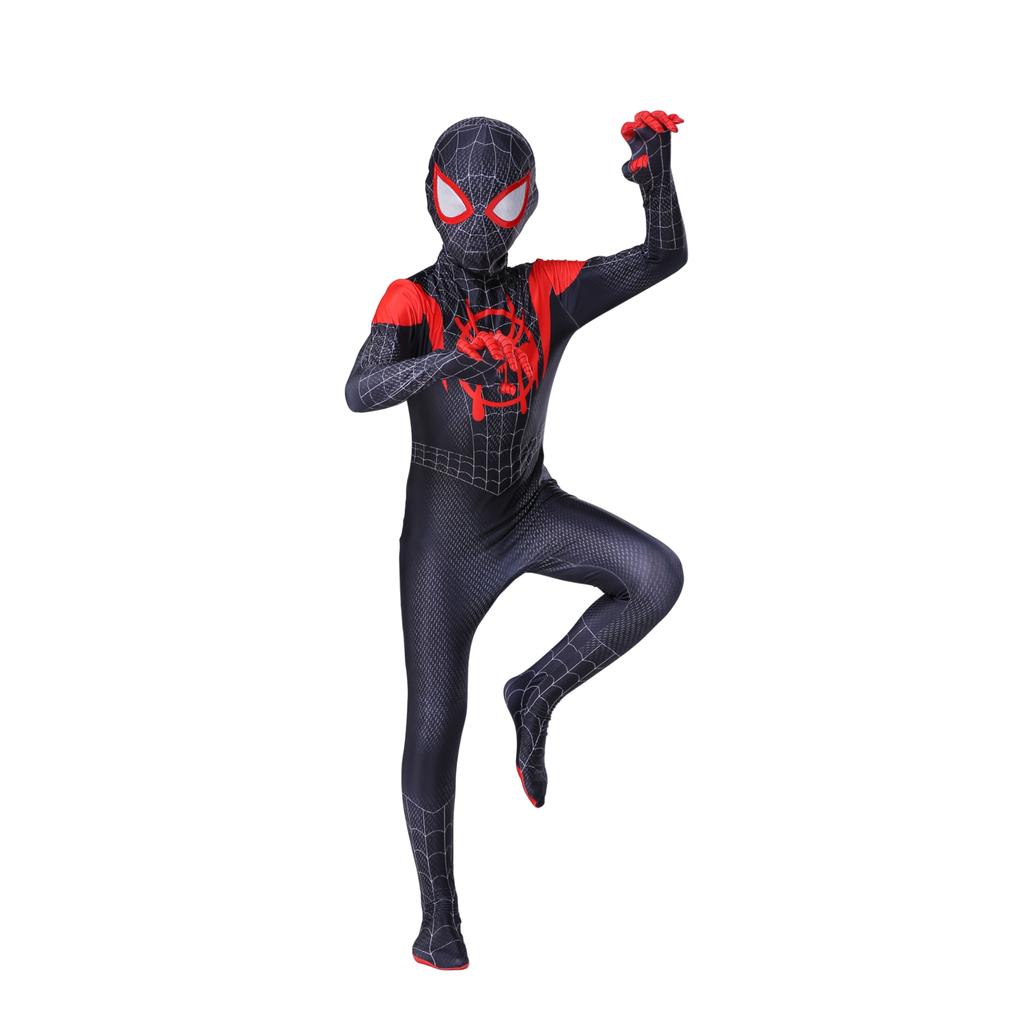 Costume for Kid Adult Miles Morales Spider-Man Cosplay Bodysuit Halloween Carnival Superhero Full Body Zentai Jumpsuit