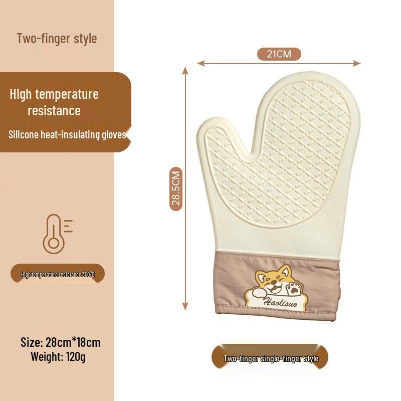 

Moonlight White Shiba Inu Silicone Oven Mitt