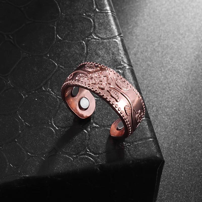 טבעת מגנטית נחושת גל רטרו פתיחה יצירתית תכשיטים אביזרים לגברים נשים אופנה רב-תכליתית