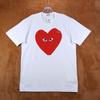 COMME DES GARCONS Hemd Klein Weiß Pullover Rundhals Großes Herz Logo Play T-Shirt Unisex T-Shirt