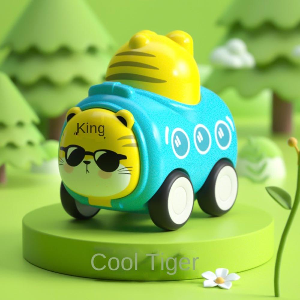 

Ladder Truck Mini Inertial Engineering Car Toys Cartoon Animal Construction Trucks Educational Toy синий