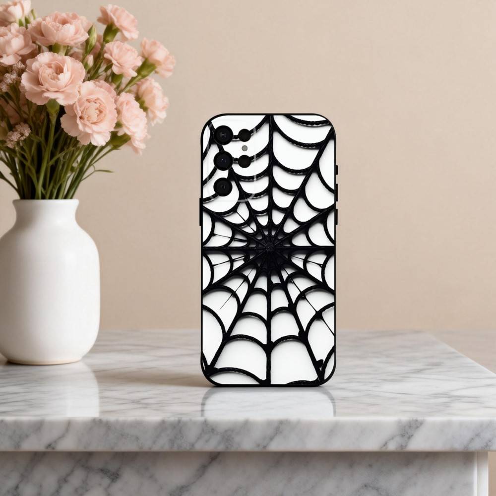 S-Spider W-web P-pattern Phone Case For Samsung S25,S24,S21,S22,S23,S30,Ultra,S20,Plus,Others Soft Black Cover
