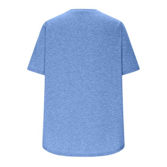 Women Tops Round Neck Short Sleeve Loose Fit Tee Shirt Pure Color Soft Breathable Fabric Summer Tops Casual Sporty Wear