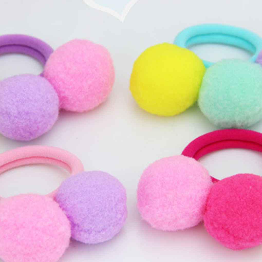 Lovely Elastic Kids Girls Soft Ball Hairband Rope Ring Hair Headwear Accessories