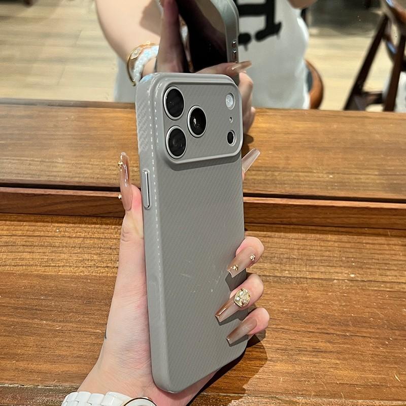 Carbon Fiber Texture Pattern Phone Case For iPhone Air 17 16 16E 15 14 Plus 13 12 Pro Max Slim Thin Clear Shockproof Soft Cover