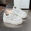 Retro Muffin Platform Shoes Women's 2025 Korean Version of the New Versatile Color Matching Height Increase Small Casual Sports Shoes