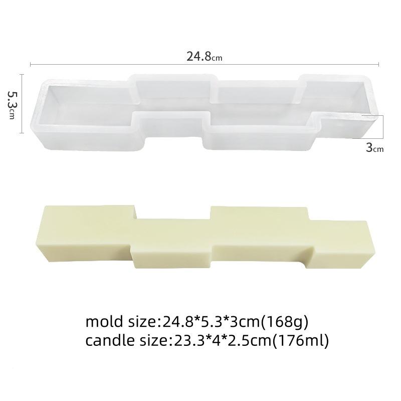 12 Hole Waveform Stick Silicone Mold Handmade Chocolate Cheese Stick Candle Soap Resin Mold Cake Baking Decoration