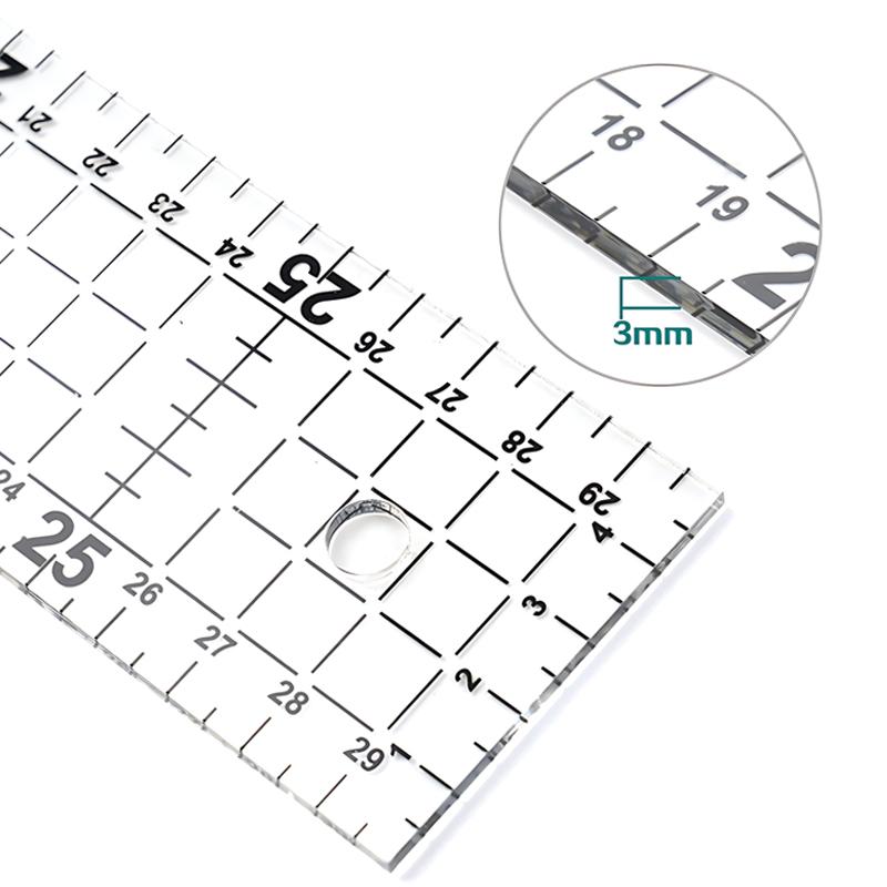 1PC Acrylic Ruler Quilting Patchwork Ruler Transparent Measuring Tools 15x15cm 5x30cm Gridded Design Sewing Craft DIY Rulers ZYF