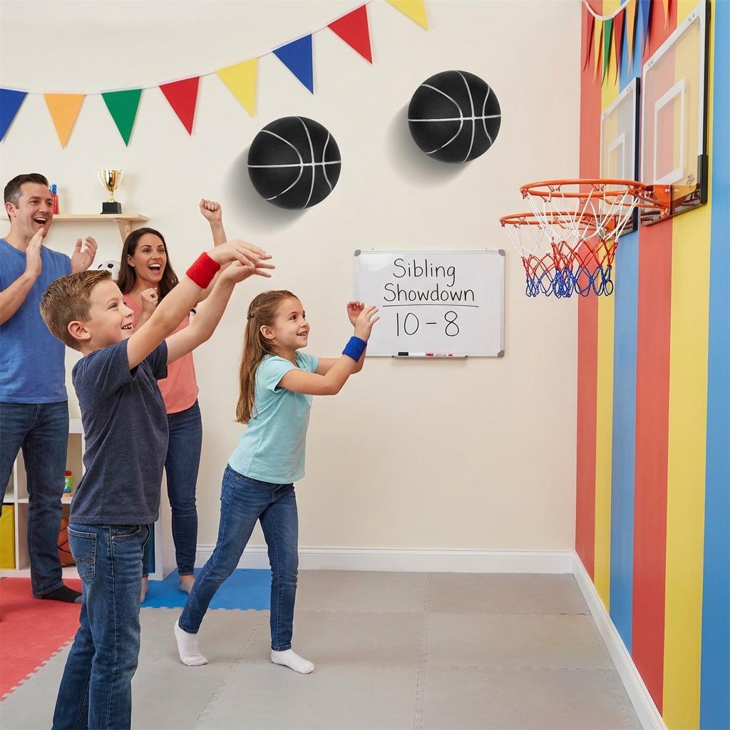 Children's Silent Indoor Basketball - High Bounce Training Ball with Logo Printing