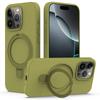 For iPhone 16 Pro Case Compatible with MagSafe Kickstand PC+Silicone Phone Cover
