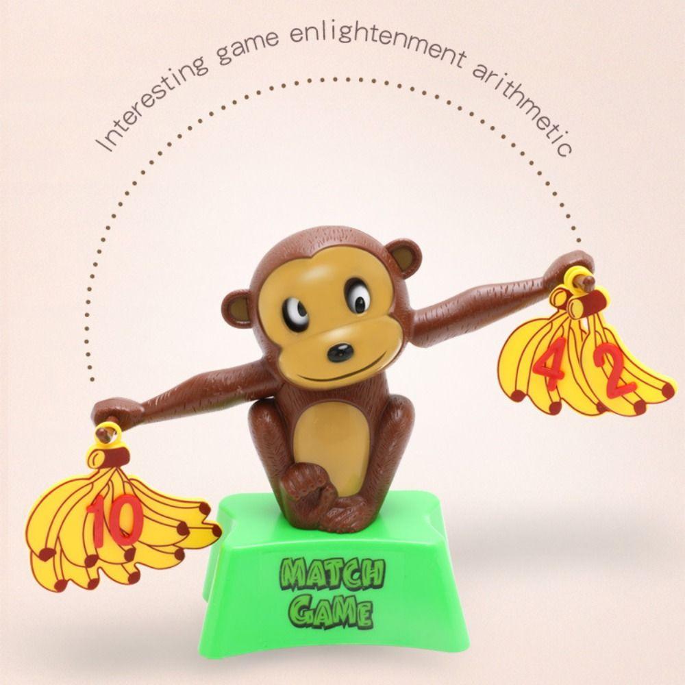 Learning Montessori Math Balance Toy Educational Banana Monkey Math Game Friends