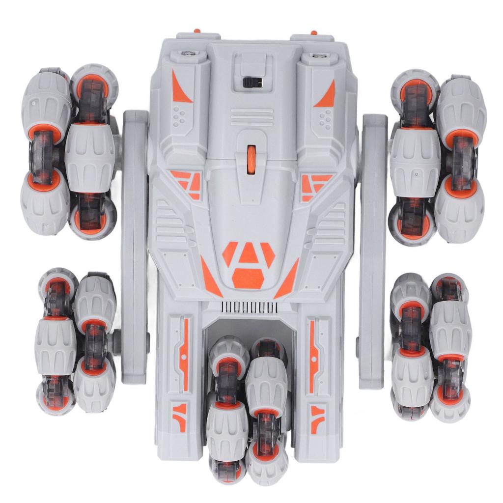 2.4Ghz RC Stunt Car Gesture Sensing 360 degrees  Turning Lighting 5 Wheels Remote Control Vehicle Toy Grey