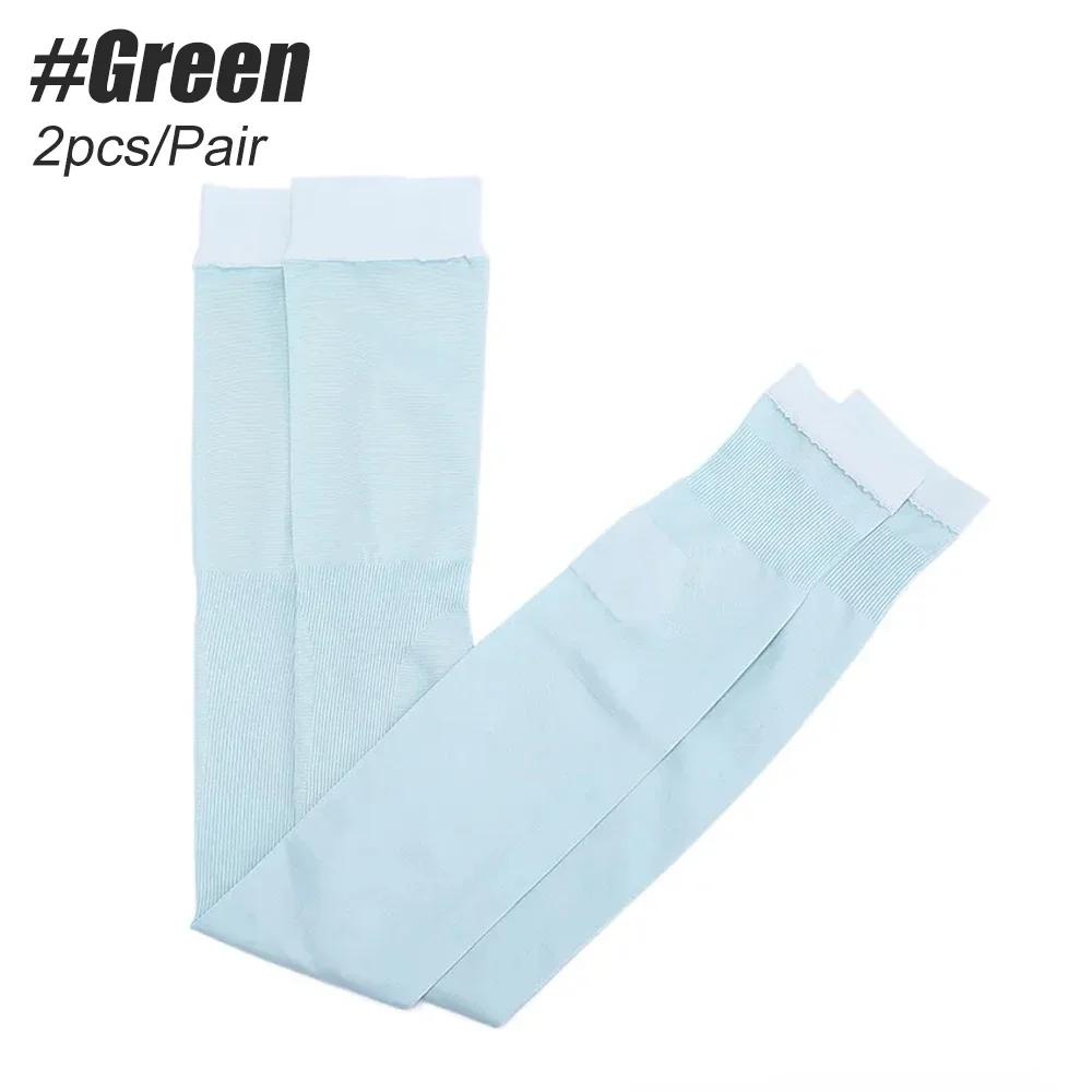 1 Pair 420D Slim Compression Socks Women Long Leg Warmer Knee Support For Walking Running Comfort зелёный