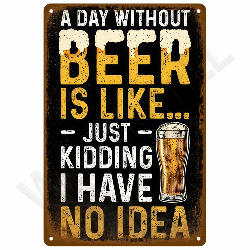 Retro Metal Sign Wall Art Mural Aesthetic Room Home Decor Items Poster Vintage Metal Plate Garage Decoration Tin Sign Plates Bar