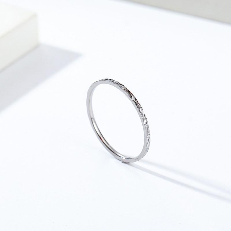 1mm Thin Stackable Ring Stainless Steel Faceted Knuckle Midi Ring for Women Girl Size 3-10