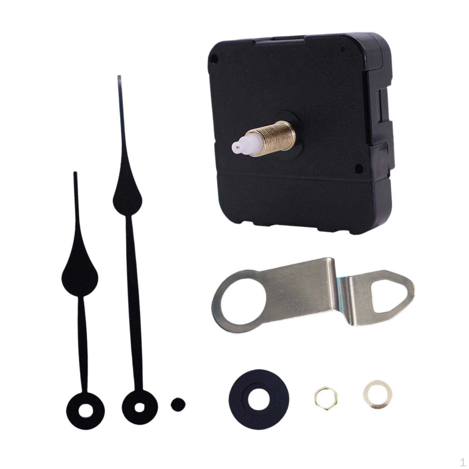 Wall Clock Repair Kit, Long Shaft Replacement Movement with Spade Hands