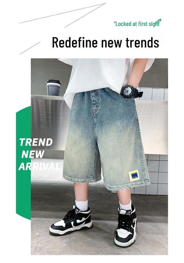 Pantaloncini di jeans estivi a lunghezza media per ragazzi 2026 - Alla moda, Leggeri per bambini più grandi