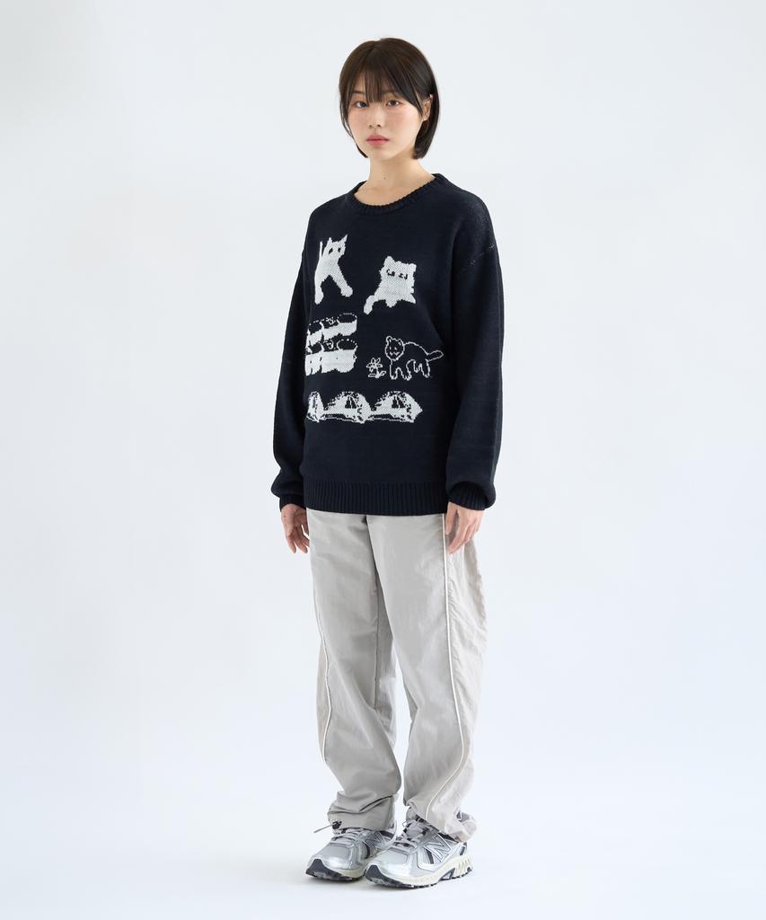 VIDEO JOCKEY Instant Hipster Knit Sweater [Black]
