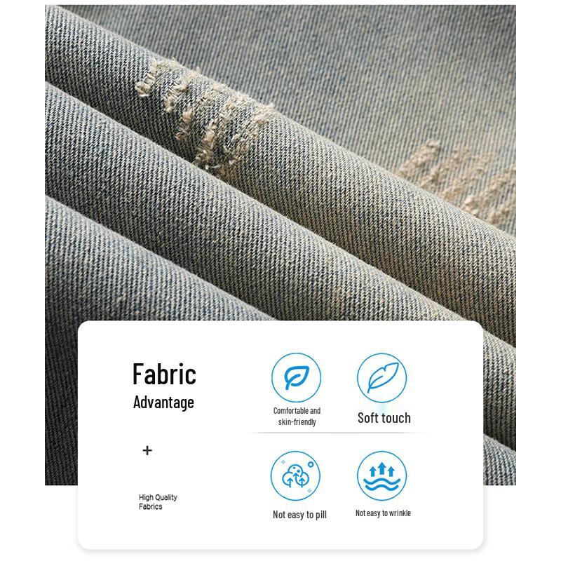 Wassup Sohot Men's Vintage Washed Loose Straight Leg Jeans