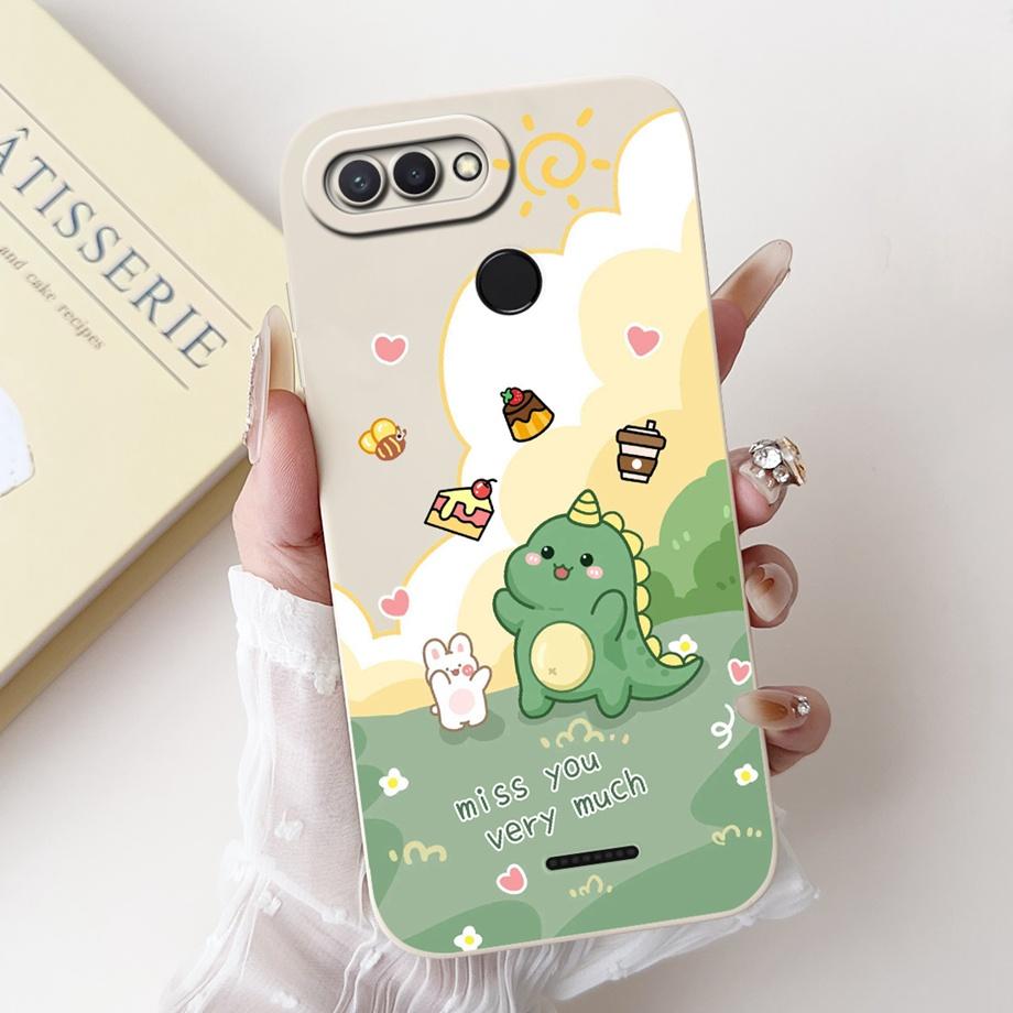 For Xiaomi Redmi 6 6A Case Soft Matte Silicone Capa Goothic Style Cartoon Panda Flower Back Cover For Redmi6 Redmi6a Coque Funda