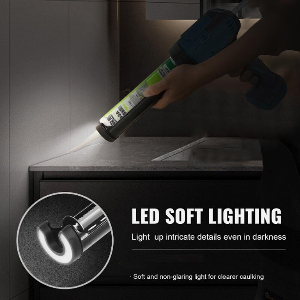 18V Electric Caulking Gun 6 Speeds Adjustable For Makita/Dewalt 21V Battery Wireless Glass Glue Gun,Filling Sealants Glue Gun