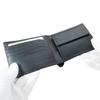[Inden-ya] Wallet Bi-fold with Coin Purse, Deer Leather Hayato, Black x Black Lacquer, 8932-01