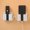 Wall Mount Phone Holder, Phone Stand For Bed, Wall Mounted Shower Phone Holder Remote Control Holder With Hooks