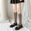 Fashion Personality with Leopard Print Snake Print Socks Yellow Leopard Print Calf Socks Printed Silk Stockings Mid Tube Socks