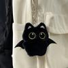 Black Cat Plush Keychain Ghost Wing Cute Kitty Key Chain Stuffted Toy Pendant Lovely Backpack Accessories Kawaii Bag Pendant