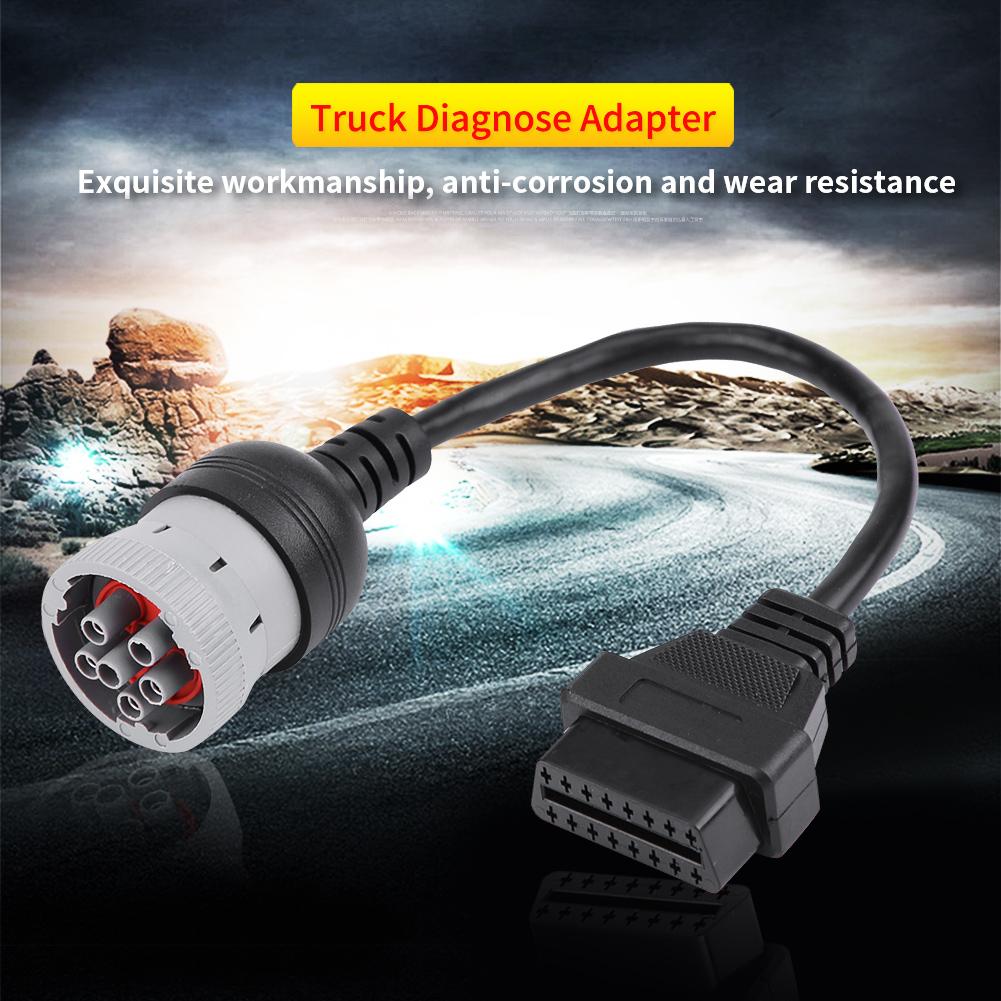 Truck Diagnose Interface Female 16 Pin   6 Pin Adapter Cable for Automotive Diagnostic Tool
