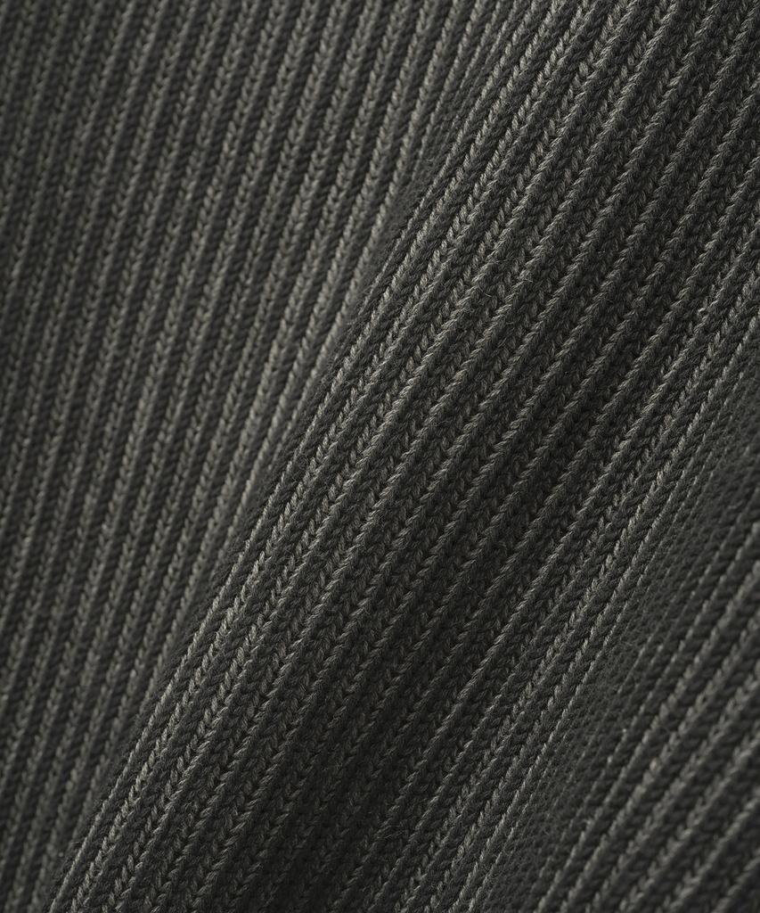 KNITTED Two-Tone Ribbed Logo Knit Black