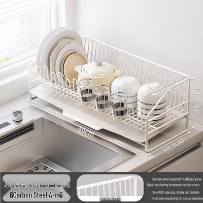 Lantour 304 Stainless Steel Foldable Wall-Mounted Dish Drying Rack