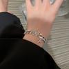 Women Exaggerated Fashion Personality Rhinestone Butterfly Cross Bracelet Hand Jewelry