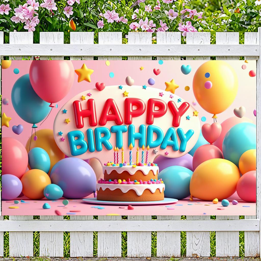 Lightweight Cake Banner Event Supplies Balloons Decor For Gathering Party Adult