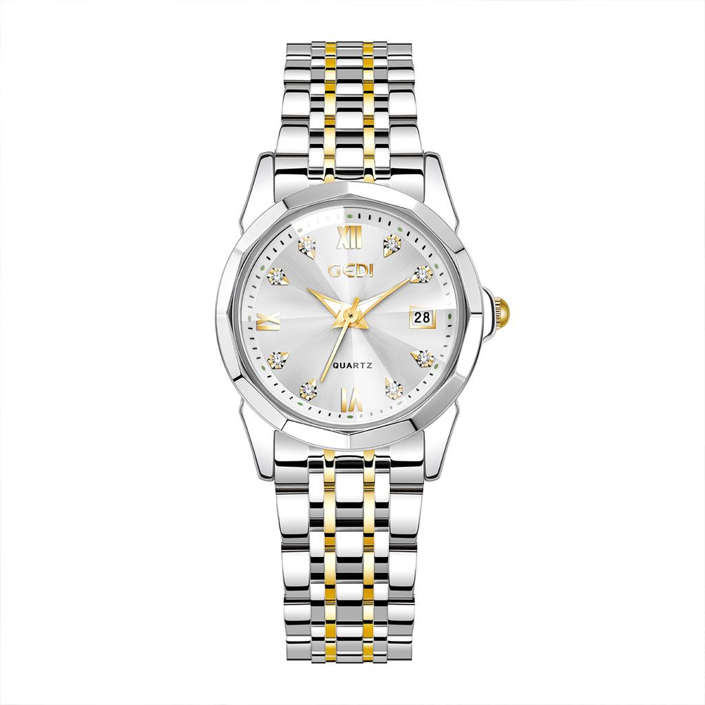 Steel Belt Watch, Women'S High-Value Rhombus Mirror Watch, Guangzhou Light Luxury Waterproof Calendar Watch