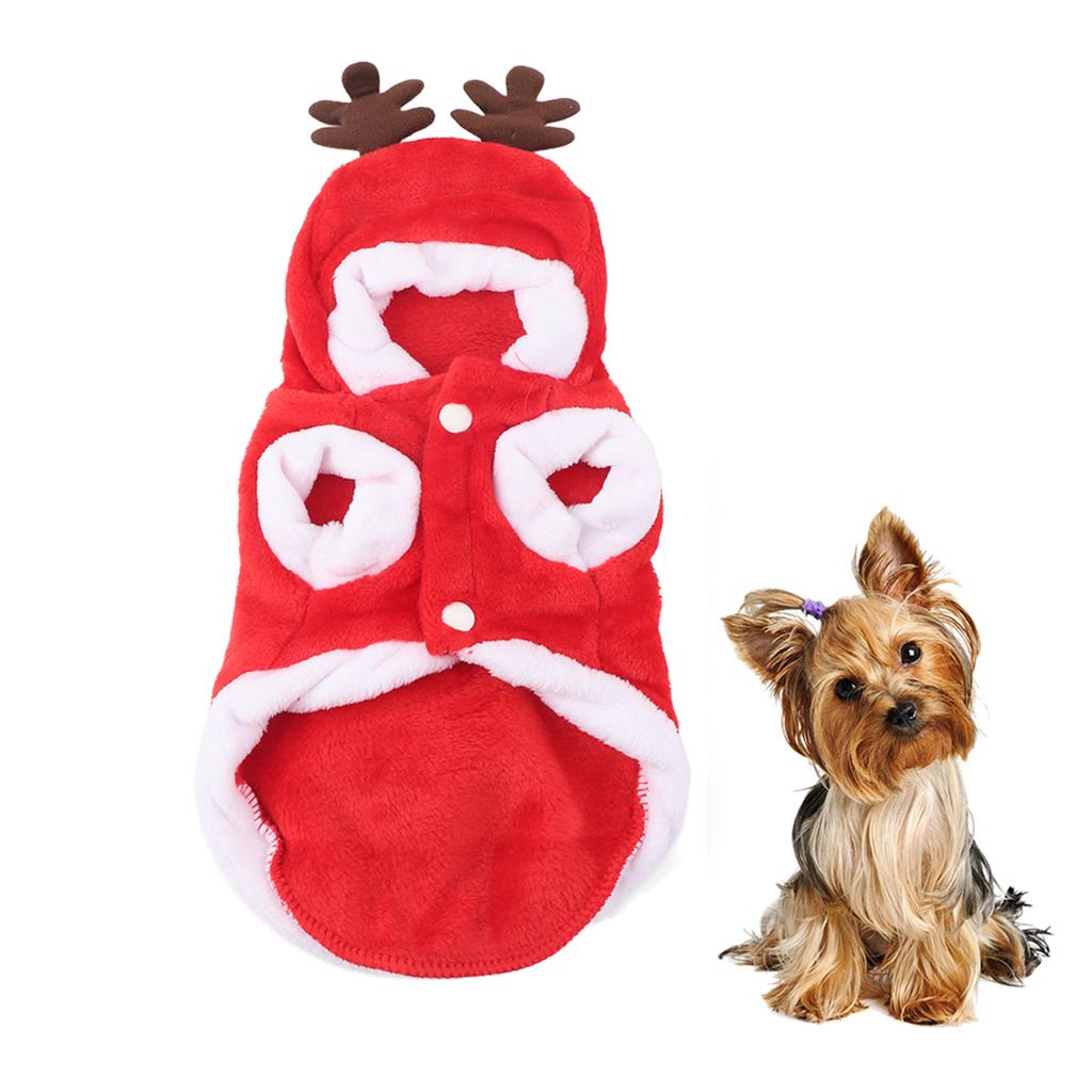 Winter Soft Warm Xmas Tree Cute Dog Clothes Dress for Small Pet Dogs Puppy Jacket Clothing OutfitS