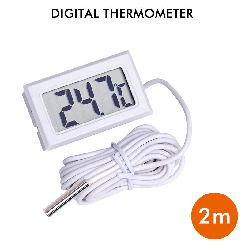 Mini Digital LCD Thermometer With Probe Indoor Convenient Temperature Sensor For Aquarium Fish Tank Home Fridge Thermometer