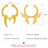 Gothic Horn Nose Clip Non Piercing Fake Nose Ring Non Perforation Body Jewelry