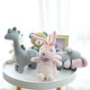 Ins Rabbit Elephant Unicorn Plush Toy Bell Cute Baby Soothing Doll Knitted High Quality Birthday Gift for Kids Newborn