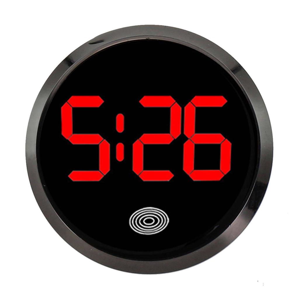 1pc Car Luminous Clock  Automobiles Internal Stick-On Mini Digital Watch Circular LED Electronic Watch Auto Interior Accessories